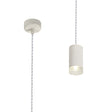 Tueart 1 Light 11cm Pendant Light GU10, Sand White/Acrylic Ring