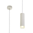 Tueart 1 Light 20cm Pendant Light GU10, Sand White/Acrylic Ring