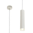 Tueart 1 Light 30cm Pendant Light GU10, Sand White/Acrylic Ring