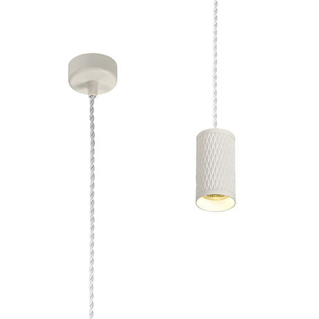 Tueart 1 Light 11cm Pendant Light GU10, Sand White