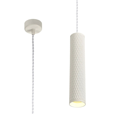 Tueart 1 Light 30cm Pendant Light GU10, Sand White