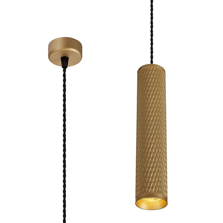 Tueart 1 Light 30cm Pendant Light GU10, Champagne Gold
