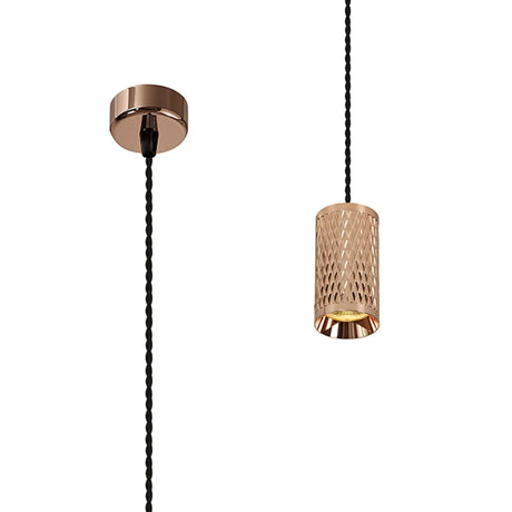Tueart 1 Light 11cm Pendant Light GU10, Rose Gold