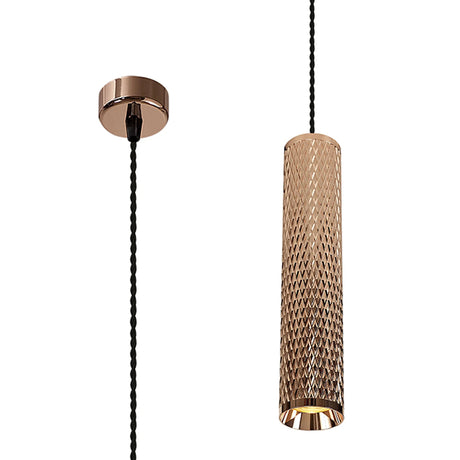 Tueart 1 Light 30cm Pendant Light GU10, Rose Gold