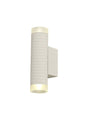 Tueart 2 Light Wall Lamp GU10, Sand White/Acrylic Rings
