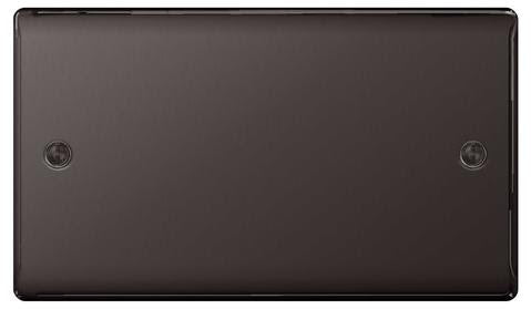 BG NBN95-01 Nexus Metal, Black Nickel, Double Blank Plate