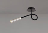 Ursemsen Ceiling, 1 Light Adjustable Arm, 1 x 5W LED, 3000K, 310lm, Black/Aluminium, 3yrs Warranty