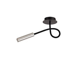 Ursemsen Ceiling, 1 Light Adjustable Arm, 1 x 5W LED, 3000K, 310lm, Black/Aluminium, 3yrs Warranty