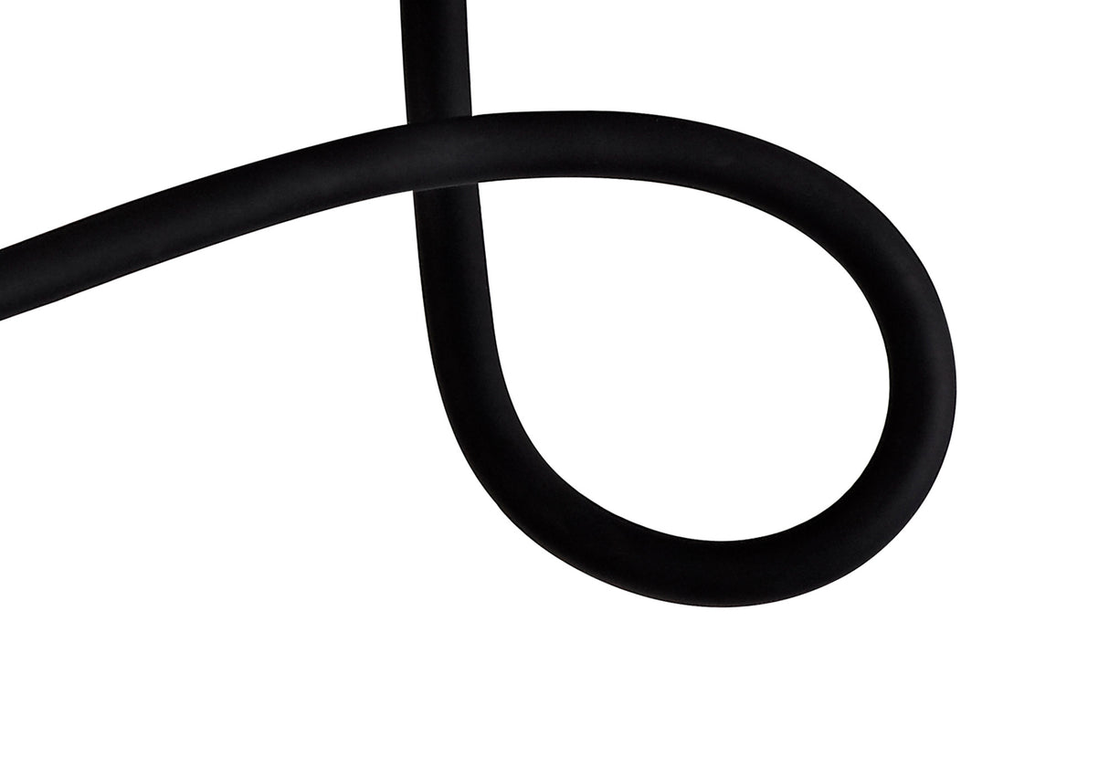 Ursemsen Ceiling, 1 Light Adjustable Arm, 1 x 5W LED, 3000K, 310lm, Black/Aluminium, 3yrs Warranty