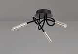 Ursemsen Ceiling, 3 Light Adjustable Arms, 3 x 5W LED Dimmable, 3000K, 930lm, Black/Aluminium, 3yrs Warranty