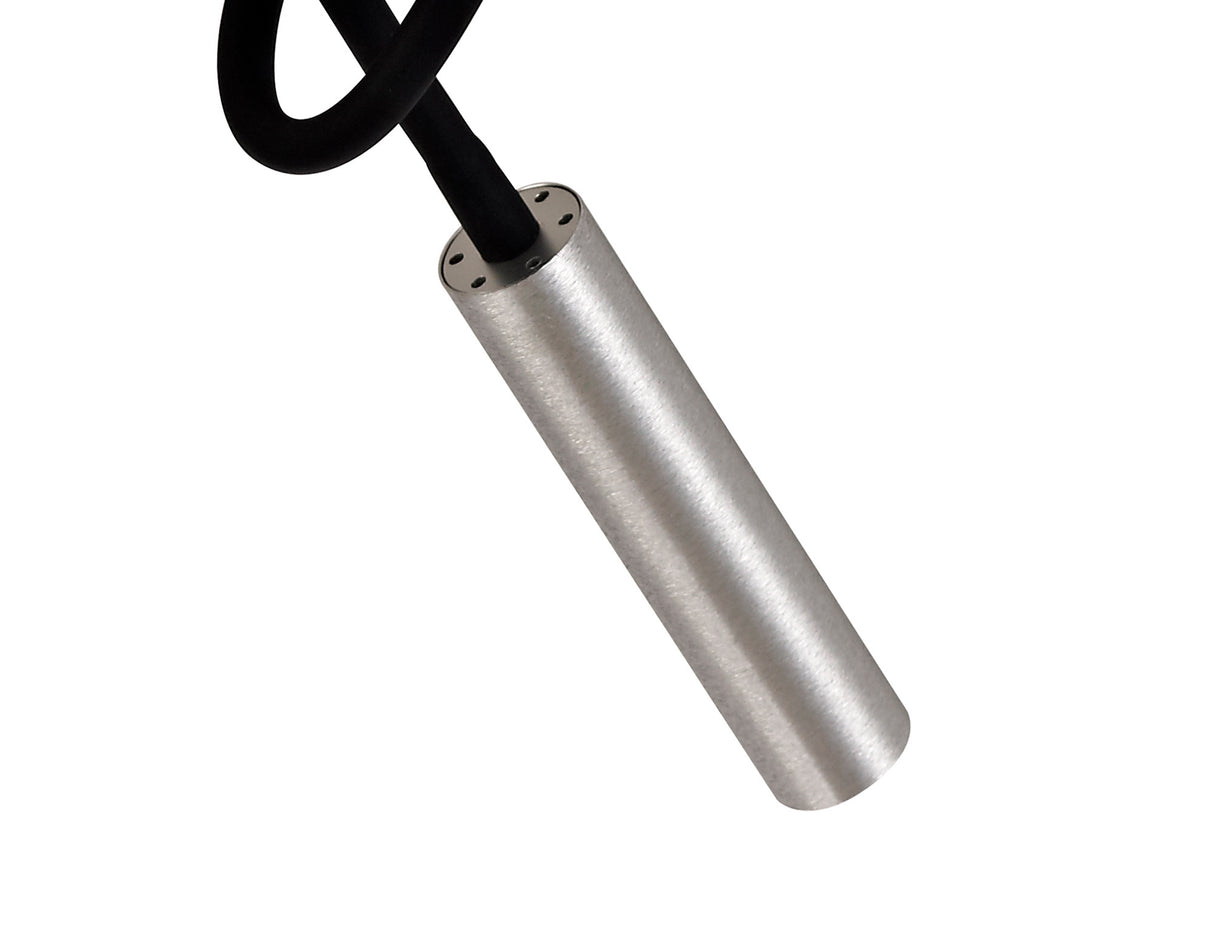 Ursemsen Ceiling, 3 Light Adjustable Arms, 3 x 5W LED Dimmable, 3000K, 930lm, Black/Aluminium, 3yrs Warranty