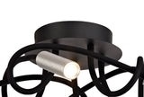 Ursemsen Ceiling, 5 Light Adjustable Arms, 5 x 5W LED Dimmable, 3000K, 1550lm, Black/Aluminium, 3yrs Warranty