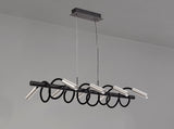 Ursemsen Linear Pendant, 8 Light Adjustable Arms, 8 x 4W LED Dimmable, 3000K, 2000lm, Black/Aluminium, 3yrs Warranty