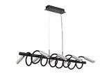 Ursemsen Linear Pendant, 8 Light Adjustable Arms, 8 x 4W LED Dimmable, 3000K, 2000lm, Black/Aluminium, 3yrs Warranty