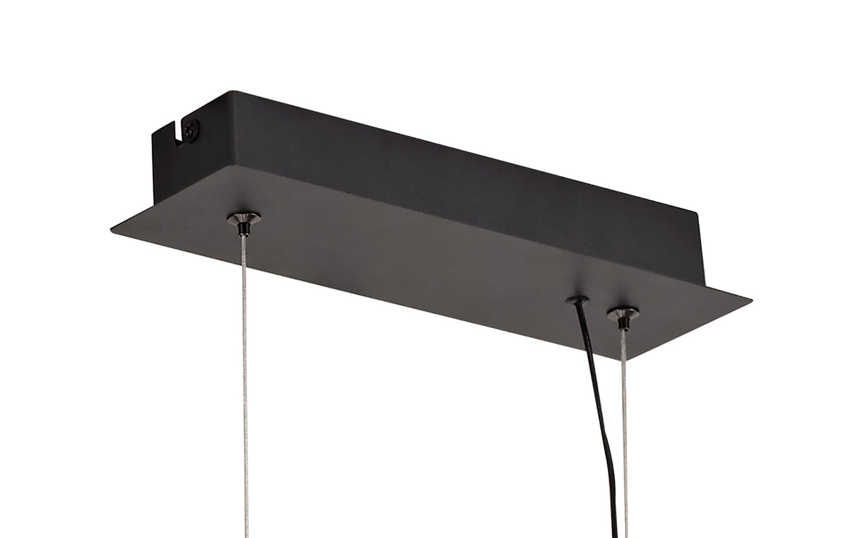Ursemsen Linear Pendant, 8 Light Adjustable Arms, 8 x 4W LED Dimmable, 3000K, 2000lm, Black/Aluminium, 3yrs Warranty