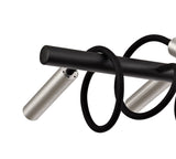 Ursemsen Linear Pendant, 8 Light Adjustable Arms, 8 x 4W LED Dimmable, 3000K, 2000lm, Black/Aluminium, 3yrs Warranty