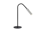 Ursemsen Table Lamp, 1 Light Adjustable Switched, 1 x 7W LED, 3000K, 436lm, Black/Aluminium, 3yrs Warranty