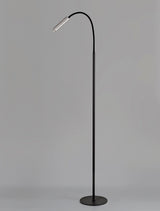 Ursemsen Floor Lamp, 1 Light Adjustable Switched, 1 x 7W LED, 3000K, 436lm, Black/Aluminium, 3yrs Warranty