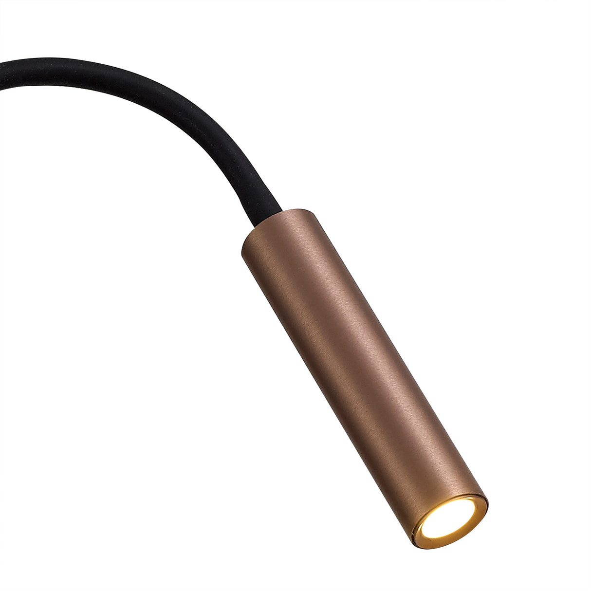 Ursemsen Ceiling, 1 Light Adjustable Arm, 1 x 5W LED, 3000K, 310lm, Black/Satin Copper, 3yrs Warranty
