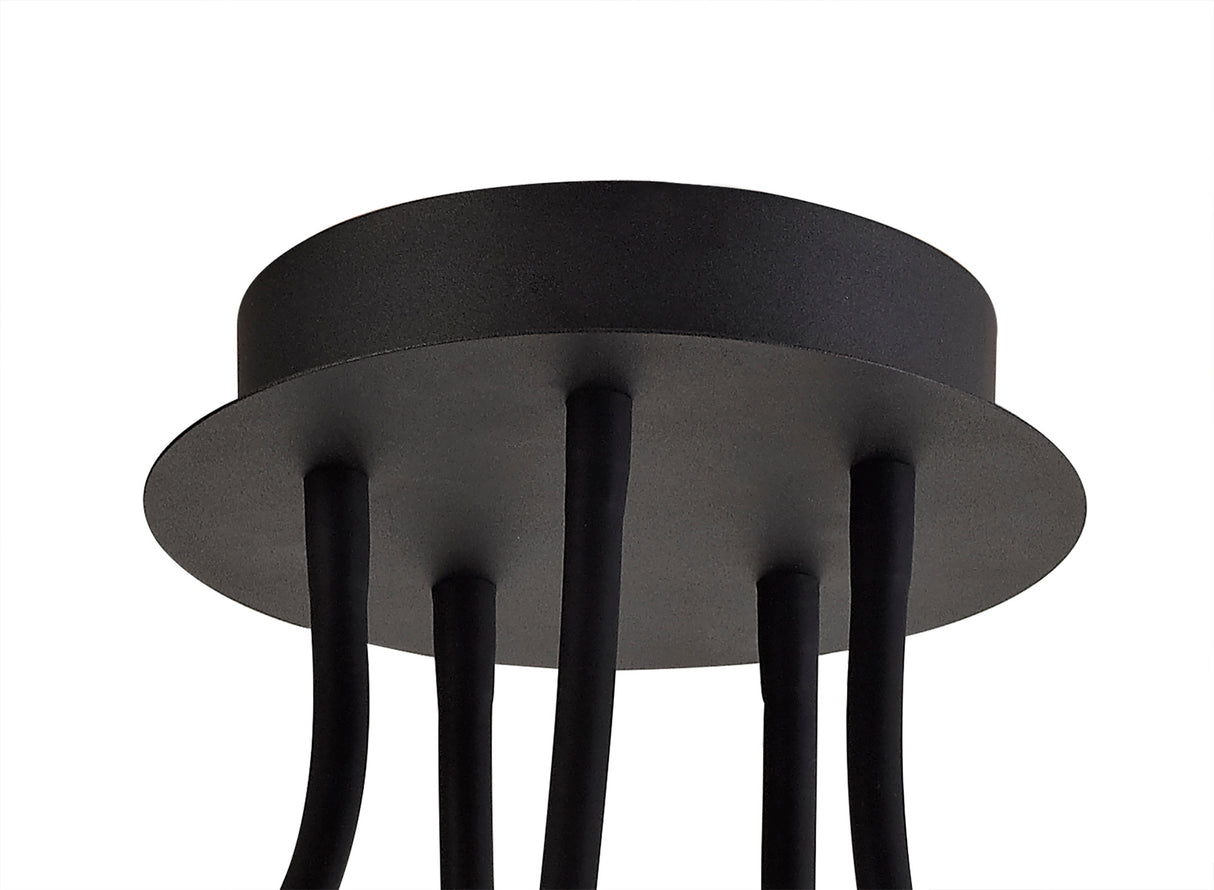 Ursemsen Ceiling, 5 Light Adjustable Arms, 5 x 5W LED Dimmable, 3000K, 1550lm, Black/Satin Copper, 3yrs Warranty