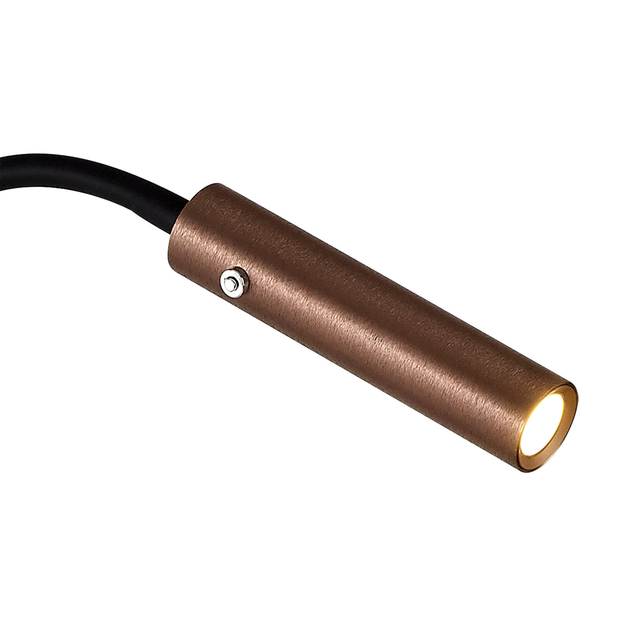 Ursemsen Table Lamp, 1 Light Adjustable Switched, 1 x 7W LED, 3000K, 436lm, Black/Satin Copper, 3yrs Warranty