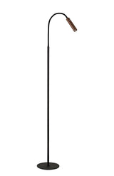 Ursemsen Floor Lamp, 1 Light Adjustable Switched, 1 x 7W LED, 3000K, 436lm, Black/Satin Copper, 3yrs Warranty