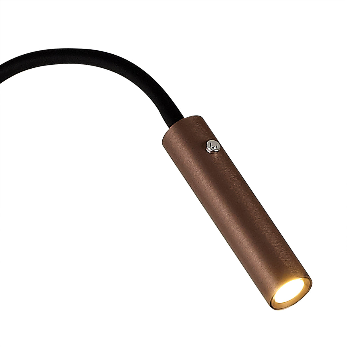 Ursemsen Floor Lamp, 1 Light Adjustable Switched, 1 x 7W LED, 3000K, 436lm, Black/Satin Copper, 3yrs Warranty