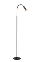 Ursemsen Floor Lamp, 1 Light Adjustable Switched, 1 x 7W LED, 3000K, 436lm, Black/Satin Copper, 3yrs Warranty
