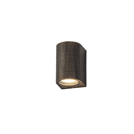 Vincent Curved Wall Lamp, 1 x GU10, IP54, Gold/Black