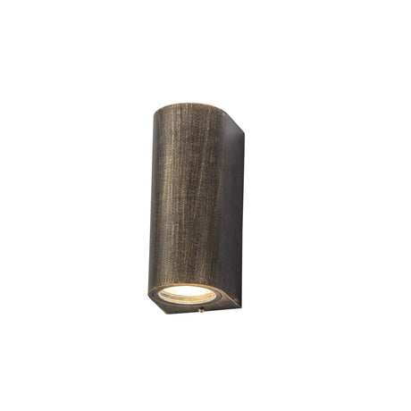 Vincent Curved Wall Lamp, 2 x GU10, IP54, Gold/Black