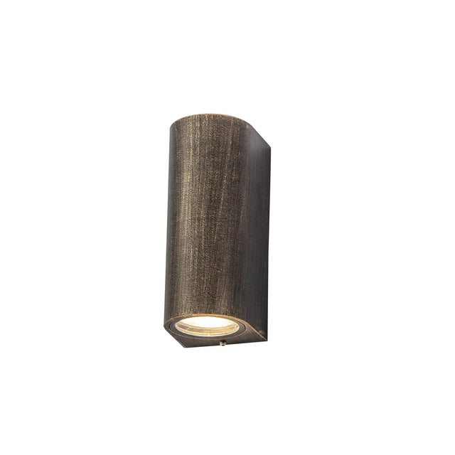 Vincent Curved Wall Lamp, 2 x GU10, IP54, Gold/Black