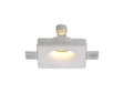 Waldron Square Deep Recessed Spotlight, 1 x GU10, White Paintable Gypsum