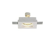 Waldron Square Stepped Recessed Spotlight, 1 x GU10, White Paintable Gypsum