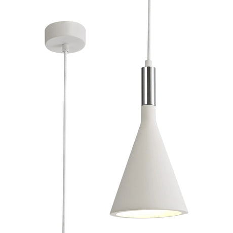 Waldron Pendant, 1 x E27, White Paintable Gypsum