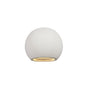 Waldron Round Ball Up & Down Wall Lamp, 1 x G9, White Paintable Gypsum