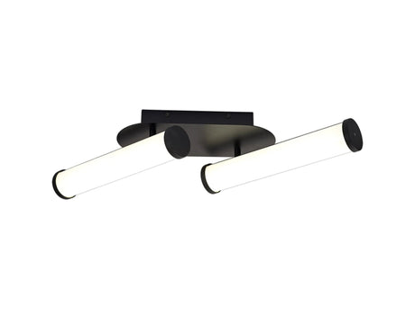 Wallace Ceiling Lamp, 2 x 9W LED, 4000K, IP44, Sand Black