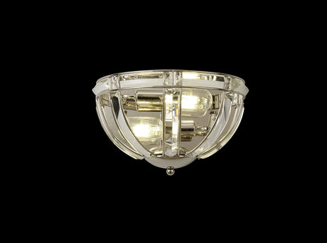 Ellison Wall Light, 2 x E14, Polished Nickel