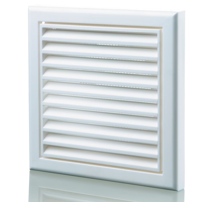 Plastic Vented Fixed Blade Air Ventilation Louvred Grille 100mm/4"