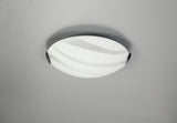 Whitworth Ceiling 30cm, 1 x 12W LED, 3000K, 666lm, Polished Chrome/White, 3yrs Warranty