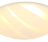Whitworth Ceiling 30cm, 1 x 12W LED, 3000K, 666lm, Polished Chrome/White, 3yrs Warranty