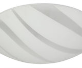 Whitworth Ceiling 30cm, 1 x 12W LED, 3000K, 666lm, Polished Chrome/White, 3yrs Warranty