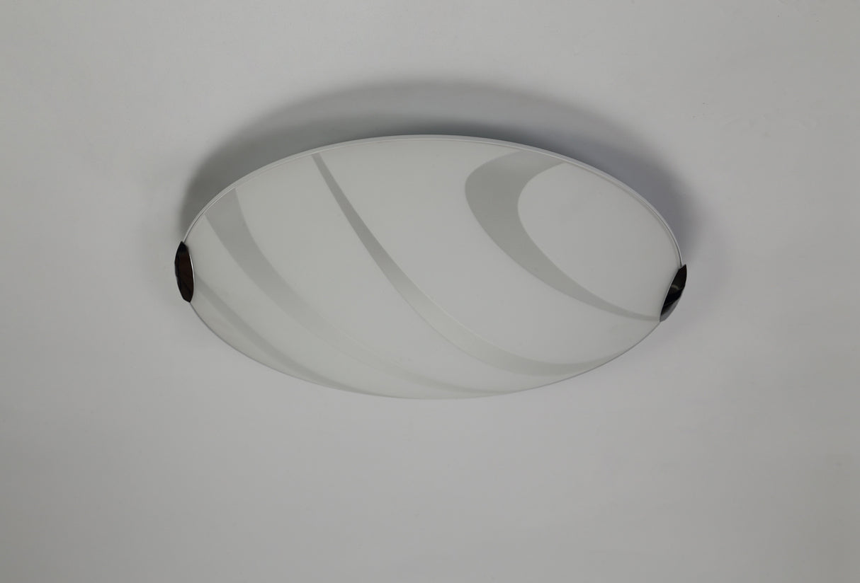 Whitworth Ceiling 40.5cm, 1 x 24W LED, 3000K, 1404lm, Polished Chrome/White, 3yrs Warranty