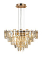 Wickham Pendant 10 Light French Gold/Champagne Glass