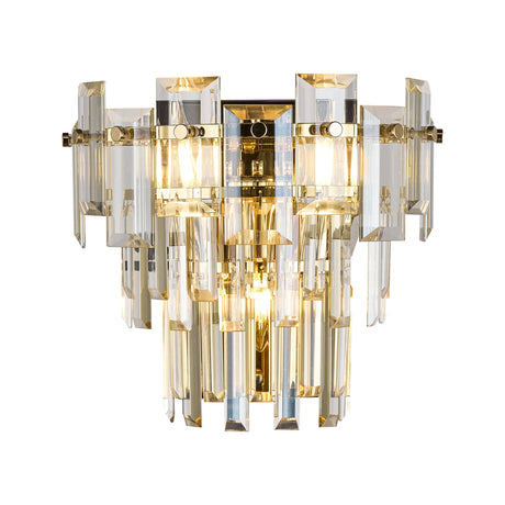 Wickham Wall Lamp 2 Light French Gold/Champagne Glass