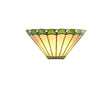Williams Tiffany Wall Lamp, 2 x E14, Green/Cream/Crystal