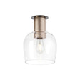 Withe 23cm Ceiling Light, 1 x E27, Titanium Gold/Satin Black/Clear Wine Glass
