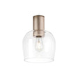 Withe 23.5cm Ceiling Light, 1 x E27, Titanium Gold/Clear Wine Glass