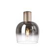 Withe 23.5cm Ceiling Light, 1 x E27, Titanium Gold/Smoke Fade Wine Glass