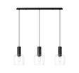 Withe Linear Pendant, 3 x E27, Satin Black/Clear Wine Glass
