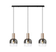 Withe Linear Pendant, 3 x E27, Titanium Gold/Satin Black/Smoke Fade Wine Glass